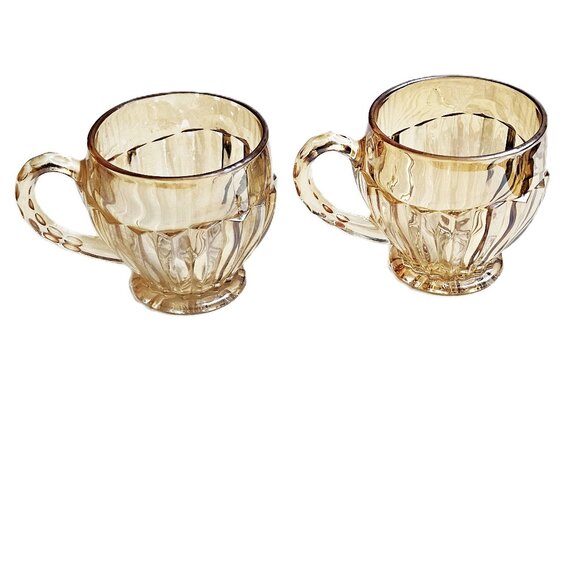 Glass Amber Set of 2 Drinking Glasses – 8-12 oz - Picture 1 of 4